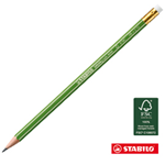 SCATOLA 12 MATITE C/GOMMINO GRAFITE HB FSC STABILO GREEN GRAPH