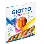 Astuccio 18 pastelli Supermina Giotto + 2 matite grafite HB e 2B