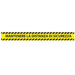 STUDIO T Conf. 5 adesivi da terra L90xH10cm ''MANTENERE LA DISTANZA DI SICUREZZA''