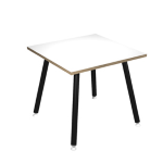 ARTEXPORT Scrivania 80x80xH74,4cm Bianco/ Nero venato Skinny Metal