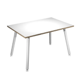 ARTEXPORT Scrivania 120x80xH74,4cm Bianco/ Bianco Skinny Metal