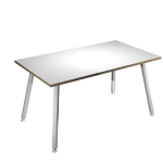 ARTEXPORT Scrivania 140x80xH74,4cm Bianco/ Bianco Skinny Metal