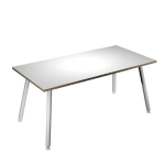 ARTEXPORT Scrivania 160x80xH74,4cm Bianco/ Bianco Skinny Metal