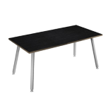 ARTEXPORT Scrivania 160x80xH74,4cm Bianco/ Nero venato Skinny Metal