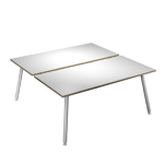 ARTEXPORT Scrivania a 2 postazioni contrap. 120x166cm Bianco/ Bianco Skinny Metal