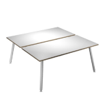 ARTEXPORT Scrivania a 2 postazioni contrap. 140x166cm Bianco/ Bianco Skinny Metal