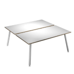 ARTEXPORT Scrivania a 2 postazioni contrap. 160x166cm Bianco/ Bianco Skinny Metal