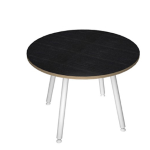 ARTEXPORT Tavolo riunione tondo D100cm Nero venato Skinny Metal