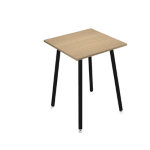 ARTEXPORT Tavolo alto 80x80xH105cm Nero/ Rovere Skinny Metal