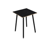 ARTEXPORT Tavolo alto 80x80xH105cm Nero/ Nero venato Skinny Metal