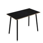 ARTEXPORT Tavolo alto 140x80xH105cm Nero/ Nero venato Skinny Metal