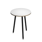 ARTEXPORT Tavolo alto tondo D80xH105cm Nero/Bianco Skinny Metal