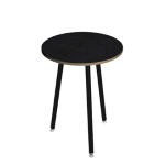 ARTEXPORT Tavolo alto tondo D80xH105cm Nero/Nero venato Skinny Metal