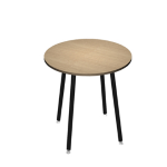 ARTEXPORT Tavolo alto tondo D100xH105cm Nero/Rovere Skinny Metal