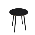 ARTEXPORT Tavolo alto tondo D100xH105cm Nero/Nero venato Skinny Metal