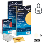 10 buste SPECIAL EVENTS METAL 120gr 110x220mm crema FAVINI