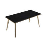 ARTEXPORT Scrivania 160x80xH74,4cm Rovere/Nero venato Woody