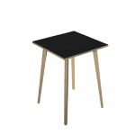 ARTEXPORT Tavolo alto 80x80xH105cm Rovere/Nero venato Woody