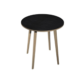 ARTEXPORT Tavolo alto tondo D100xH105cm Rovere/Nero venato Woody