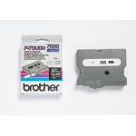 BROTHER NASTRO SERIE TX DA 12mm -COLORE NASTRO NERO -COLORE SCRITTA BIANCO