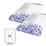 Etichetta adesiva bianca 100fg A4 70x37mm (24et/fg STARLINE