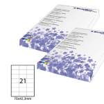 Etichetta adesiva bianca 100fg A4 70x42,3mm (21et/fg STARLINE