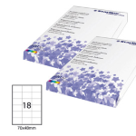 Etichetta adesiva bianca 100fg A4 70x48mm (18et/fg STARLINE