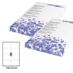 Etichetta adesiva bianca 100fg A4 105x74mm (8et/fg STARLINE