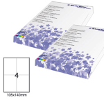 Etichetta adesiva bianca 100fg A4 105x140mm (4et/fg) STARLINE