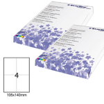 Etichetta adesiva bianca 100fg A4 105x140mm (4et/fg STARLINE