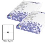 Etichetta adesiva bianca 100fg A4 105x148,5mm (4et/fg) STARLINE