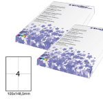 Etichetta adesiva bianca 100fg A4 105x148,5mm (4et/fg STARLINE
