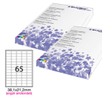 Etichetta adesiva bianca 100fg A4 38,1x21,2mm (65et/fg angoli tondi STARLINE