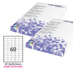 Etichetta adesiva bianca 100fg A4 37,5x23,5mm (60et/fg angoli tondi STARLINE