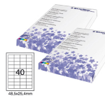 Etichetta adesiva bianca 100fg A4 48,5x25,4mm (40et/fg STARLINE