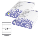 Etichetta adesiva bianca 100fg A4 70x35mm (24et/fg STARLINE