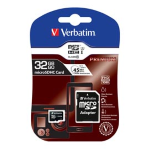 VERBATIM MICRO SD CARD 32GB HC CLASSE 10 FINO A 45MB/S