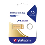 VERBATIM METAL EXECUTIVE USB32.0 DRIVE GOLD 32GB