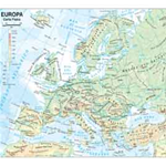 CARTA GEOGRAFICA SCOLASTICA PLASTIFICATA EUROPA 297X420MM BELLETTI