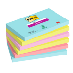 Cf. 6pz blocco 90foglietti Post-it Super Sticky 76x127mm 655-6SS-COS Cosmic