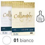 Carta CALLIGRAPHY LINO 200gr A4 50fg bianco 01 FAVINI