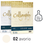Carta CALLIGRAPHY LINO 200gr A4 50fg avorio 02 FAVINI