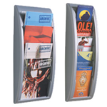 PAPERFLOW ESPOSITORE DA PARETE A 4 TASCHE A4 GRIGIO QUICK FIT SYSTEM