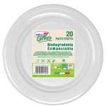 20 Piatti frutta Ã˜170mm BIO Mater-bi DOpla Green art. 45013