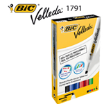 Astuccio pennarello VELLEDA 1791 punta scalpello whiteboard 4 colori BIC