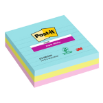 Cf. 3pz blocco 70fg. Post-it Super Sticky 101x101mm righe COSMIC 675-3SS-COS