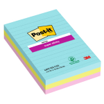 Cf. 3pz blocco 90fg. Post-it Super Sticky RIGHE 101x152mm 4690-SS3COS Cosmic