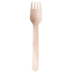 100 Forchette monouso in legno 16cm Signor Bio