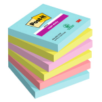 Cf. 6pz 90foglietti Post-it Super Sticky 76x76mm 654-6SS-COS Cosmic