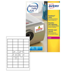 Poliestere adesivo extra L6140 bianco 20fg 45,7x25,4mm (40et/fg) laser Avery